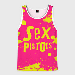 Майка-безрукавка мужская Sex Pistols Yellow Logo, цвет: 3D-белый