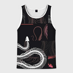 Мужская майка без рукавов Скелет змеи Snake skeleton