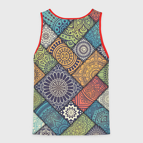 Мужская майка без рукавов Мандала орнамент / 3D-Красный – фото 2