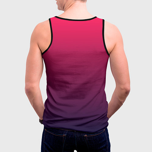 Мужская майка без рукавов RED to dark BLUE GRADIENT / 3D-Черный – фото 4