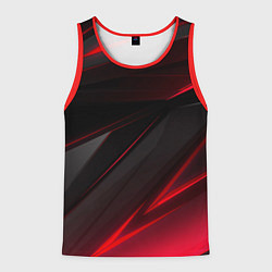 Майка-безрукавка мужская Красно-черный фон, цвет: 3D-красный