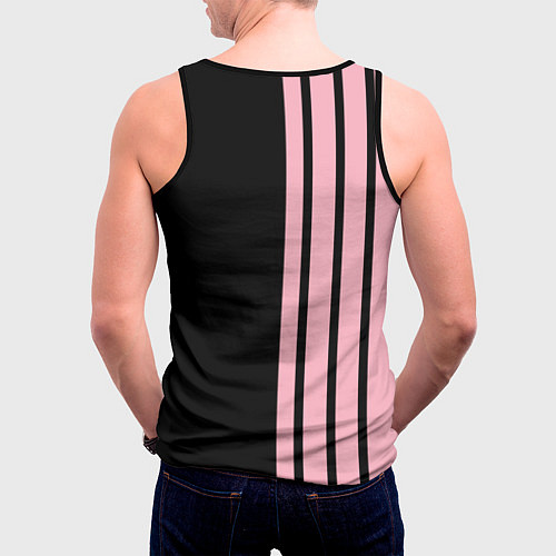 Мужская майка без рукавов BLACKPINK HALF BLACK-PINK MINI LOGO / 3D-Черный – фото 4