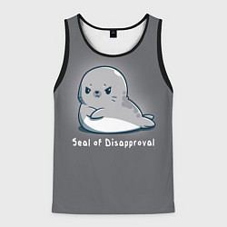 Майка-безрукавка мужская Seal of Disapproval, цвет: 3D-черный