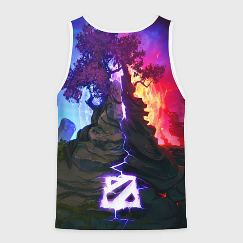 Мужская майка без рукавов Огонь и воздух / 3D-Белый – фото 2