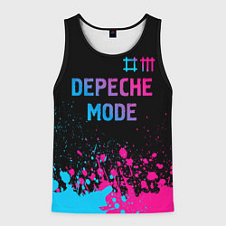 Майка-безрукавка мужская Depeche Mode Neon Gradient, цвет: 3D-черный