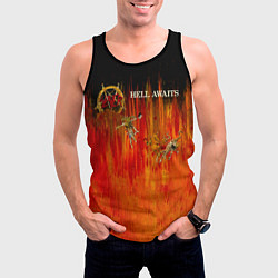 Майка-безрукавка мужская Hell Awaits - Slayer, цвет: 3D-черный — фото 2