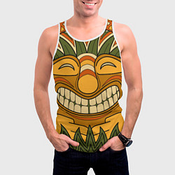 Майка-безрукавка мужская Polynesian tiki LUCKY, цвет: 3D-белый — фото 2