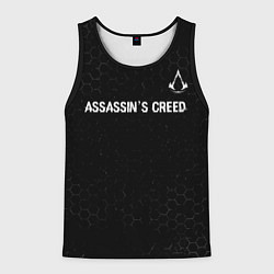 Майка-безрукавка мужская Assassins Creed Glitch на темном фоне, цвет: 3D-черный