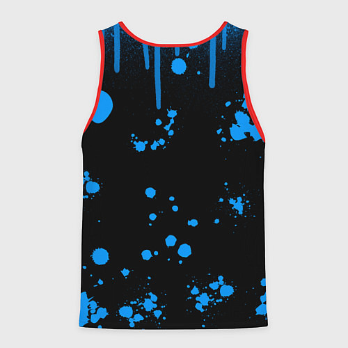 Мужская майка без рукавов Нилето niletto потёки и капли краски / 3D-Красный – фото 2