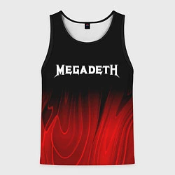 Майка-безрукавка мужская Megadeth Red Plasma, цвет: 3D-черный