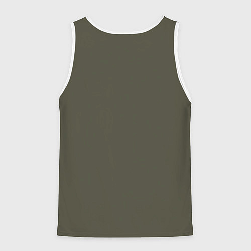 Мужская майка без рукавов Нежные акварельные листья / 3D-Белый – фото 2