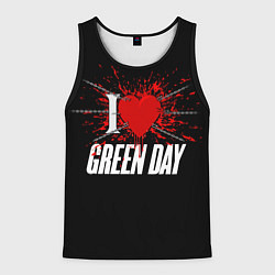 Мужская майка без рукавов Green Day Сердце