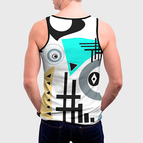 Мужская майка без рукавов Абстрактный современный дизайн / 3D-Черный – фото 4