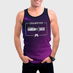 Майка-безрукавка мужская Rainbow Six Gaming Champion: рамка с лого и джойст, цвет: 3D-черный — фото 2