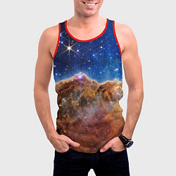 Майка-безрукавка мужская Туманность Киля фото НАСА, цвет: 3D-красный — фото 2