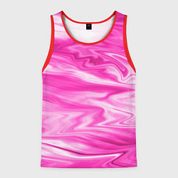 Майка-безрукавка мужская Розовая мраморная текстура, цвет: 3D-красный