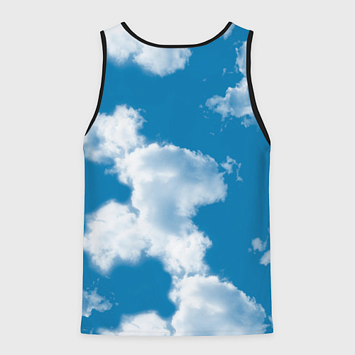 Мужская майка без рукавов Небо в облаках / 3D-Черный – фото 2