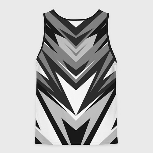 Мужская майка без рукавов КРОССФИТ - СЕРАЯ АБСТРАКЦИЯ / 3D-Черный – фото 2