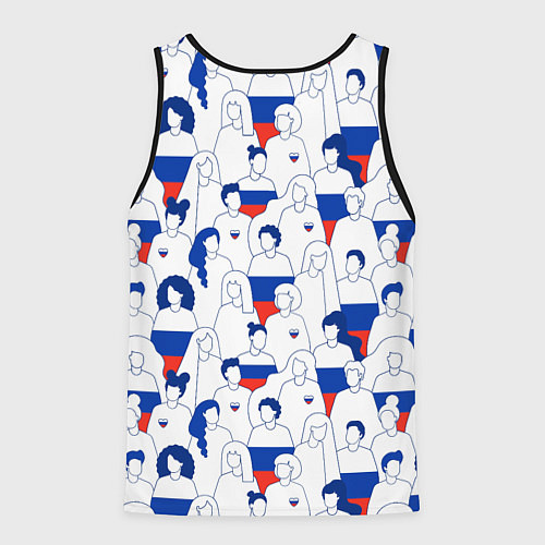 Мужская майка без рукавов Русский народ / 3D-Черный – фото 2