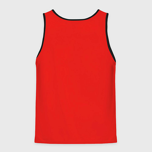 Мужская майка без рукавов Самурай на красном фоне / 3D-Черный – фото 2