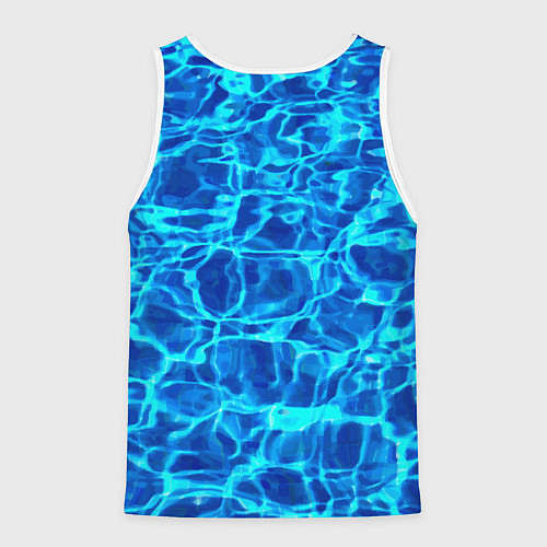 Мужская майка без рукавов Текстура поверхности воды / 3D-Белый – фото 2