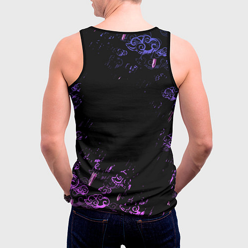 Мужская майка без рукавов League Of Legends неон - Arcane neon / 3D-Черный – фото 4