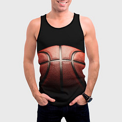 Майка-безрукавка мужская Basketball ball, цвет: 3D-черный — фото 2