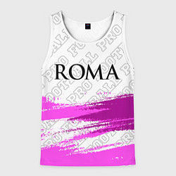 Майка-безрукавка мужская Roma pro football: символ сверху, цвет: 3D-белый