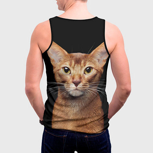 Мужская майка без рукавов Молодая абиссинская кошечка / 3D-Черный – фото 4