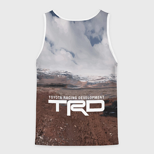 Мужская майка без рукавов Toyota Land Cruiser in the mountains / 3D-Белый – фото 2