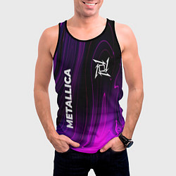 Майка-безрукавка мужская Metallica violet plasma, цвет: 3D-черный — фото 2