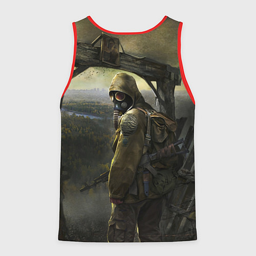 Мужская майка без рукавов STALKER Тень Чернобыля Постер / 3D-Красный – фото 2