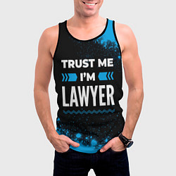 Майка-безрукавка мужская Trust me Im lawyer dark, цвет: 3D-черный — фото 2