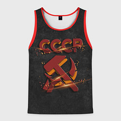 Майка-безрукавка мужская Серп и молот символ СССР, цвет: 3D-красный