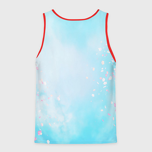 Мужская майка без рукавов Свинка под зонтиком в дождь / 3D-Красный – фото 2