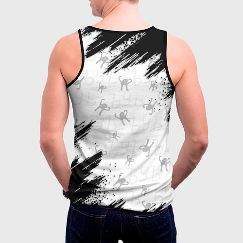 Мужская майка без рукавов Кот ъуъ Артем / 3D-Черный – фото 4