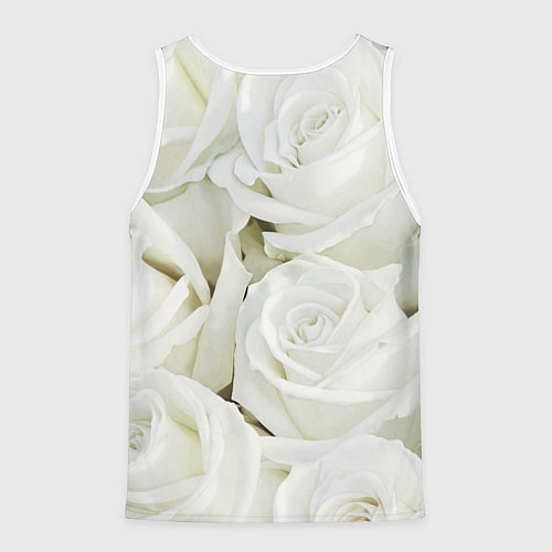 Мужская майка без рукавов Юрий Шатунов на фоне белых роз / 3D-Белый – фото 2