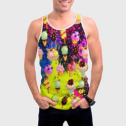 Майка-безрукавка мужская Мороженки Вкуснятина, цвет: 3D-белый — фото 2