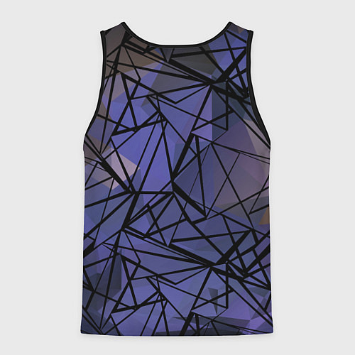 Мужская майка без рукавов Blue with black stripes pattern / 3D-Черный – фото 2