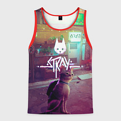 Мужская майка без рукавов Stray - котик - neon
