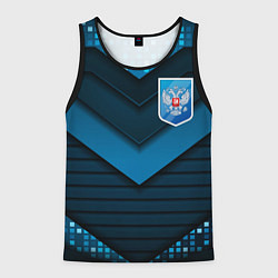 Мужская майка без рукавов Russia abstract blue