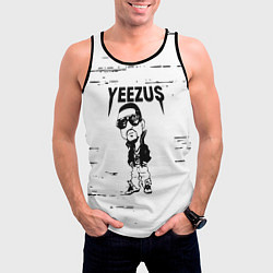 Майка-безрукавка мужская Kanye west - yeezus, цвет: 3D-черный — фото 2