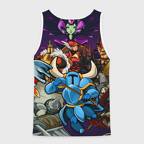 Мужская майка без рукавов Shovel knight and enemy / 3D-Белый – фото 2