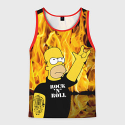 Мужская майка без рукавов Homer Simpson - Rock n Roll!