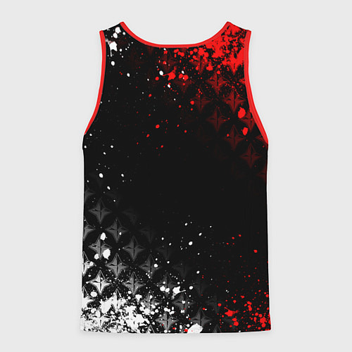 Мужская майка без рукавов Дилюк - Мрачный геншин / 3D-Красный – фото 2