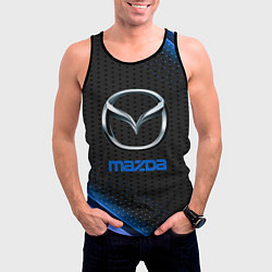 Майка-безрукавка мужская Mazda Абстракция карбон, цвет: 3D-черный — фото 2