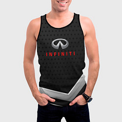 Майка-безрукавка мужская Infiniti карбон, цвет: 3D-черный — фото 2