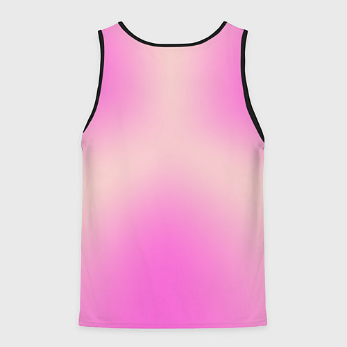 Мужская майка без рукавов Кавайный грибочек мухомор - медуза в стиле японско / 3D-Черный – фото 2