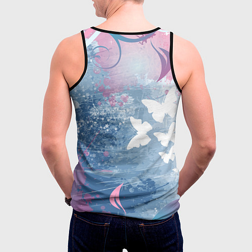 Мужская майка без рукавов Девушка аниме манга / 3D-Черный – фото 4