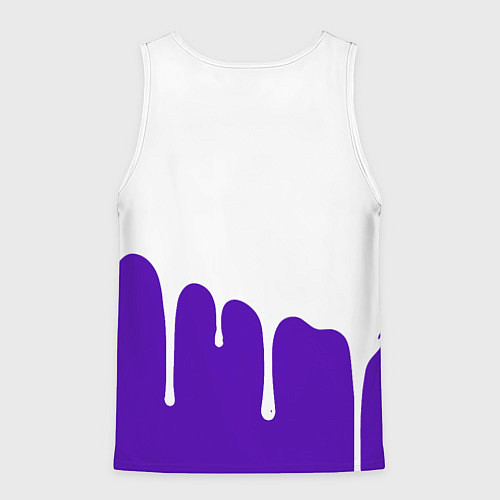 Мужская майка без рукавов Cuphead потёки / 3D-Белый – фото 2